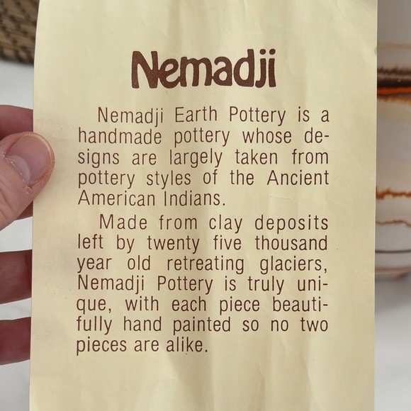 Vintage Nemadji Pottery Vase set of 3 in perfect condition - Picture 8 of 12